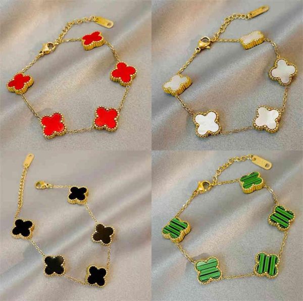 new net red four leaf clover bracelet female fritillaria multiflora van clef good luck titanium steel bracelet4040453, Black
new net red four leaf clover bracelet female fritillaria multiflora van clef good luck titanium steel bracelet4040453, Black