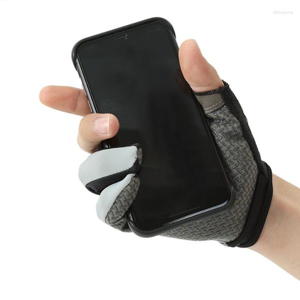 Image of Cycling Gloves 3 Shorter Finger Windproof Anti-Slip Half Gel Glove Equipment Entertainment Cy