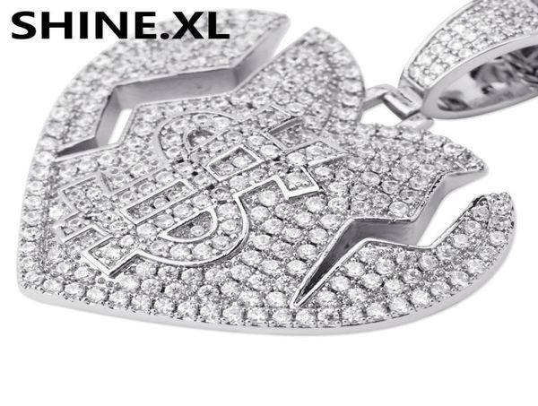 hip hop mens gold chain dollar sign broken heart necklace pendant iced out lab diamond bling jewelry6476602, Silver
hip hop mens gold chain dollar sign broken heart necklace pendant iced out lab diamond bling jewelry6476602, Silver