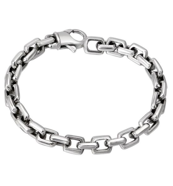 925 sterling silver colour bracelet man high polish curb link chain bracelet for vintage punk rock biker mens jewelry6892831, Black
925 sterling silver colour bracelet man high polish curb link chain bracelet for vintage punk rock biker mens jewelry6892831, Black