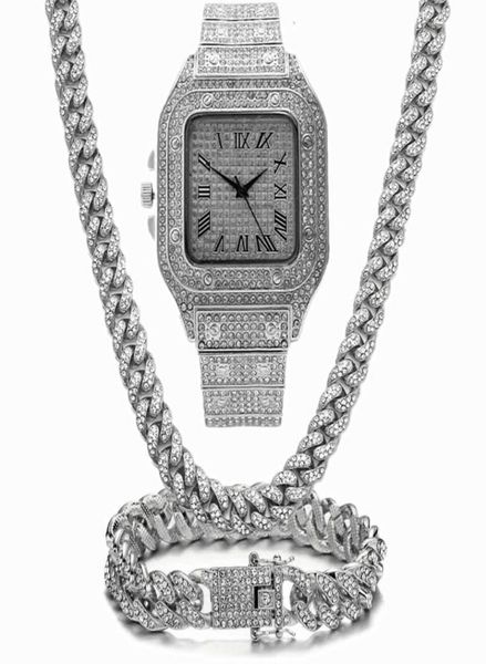 chain chains iced bling out miami cuban link rhinestone watch necklaces bracelet women men jewelry set hip hop choker8302899, Silver
chain chains iced bling out miami cuban link rhinestone watch necklaces bracelet women men jewelry set hip hop choker8302899, Silver