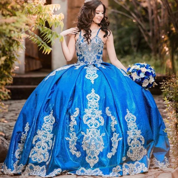 shiny blue satin quinceanera dresses ball gown applique lace spaghetti strap birthday party dress lace-up vestidos de 15 anos, Blue;red
shiny blue satin quinceanera dresses ball gown applique lace spaghetti strap birthday party dress lace-up vestidos de 15 anos, Blue;red