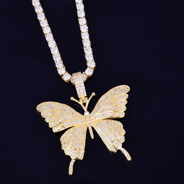 pendant necklaces animal butterfly necklace & iced out gold color aaa cubic zircon men's women hip hop rock jewelry 230621, Silver
pendant necklaces animal butterfly necklace & iced out gold color aaa cubic zircon men's women hip hop rock jewelry 230621, Silver