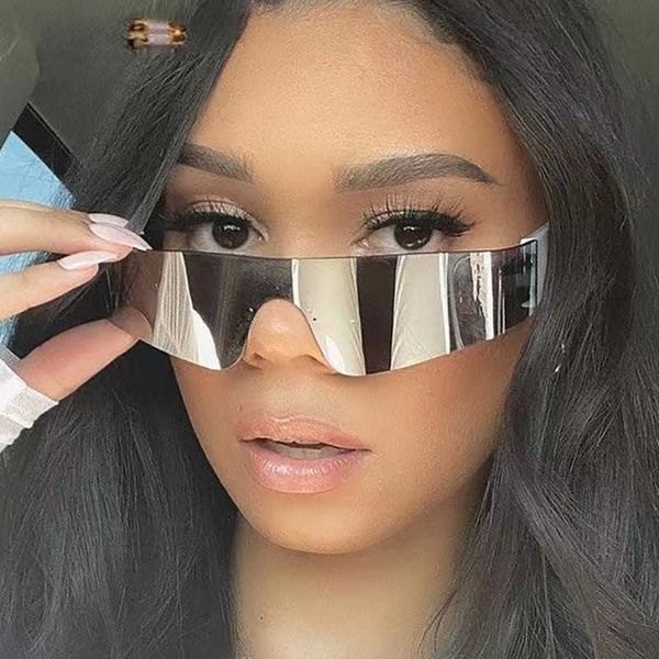 one piece frameless futuristic fashion color cycling sunglasses personality punk sports sunglasses, White;black
one piece frameless futuristic fashion color cycling sunglasses personality punk sports sunglasses, White;black