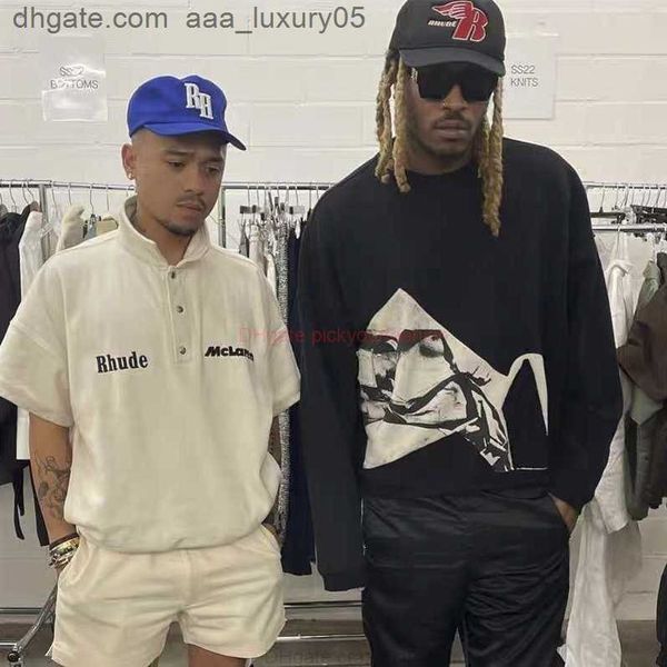 designer fashion clothing tees tshirt rhude co branded fashion letter embroidery sports casual loose polo pullover tshirt cotton streetwear, White;black
designer fashion clothing tees tshirt rhude co branded fashion letter embroidery sports casual loose polo pullover tshirt cotton streetwear, White;black
