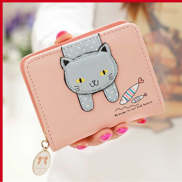 stylish and exquisite small purse 2023 new women's short wallet cute cat zipper change clip multi card slot bag, Red;black
stylish and exquisite small purse 2023 new women's short wallet cute cat zipper change clip multi card slot bag, Red;black