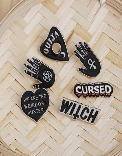 cartoon black hand heart brooch cursed ouija witch we are the weirdos mister pin buckle denim jacket coat pin badge jewelry gift8577918, Gray
cartoon black hand heart brooch cursed ouija witch we are the weirdos mister pin buckle denim jacket coat pin badge jewelry gift8577918, Gray