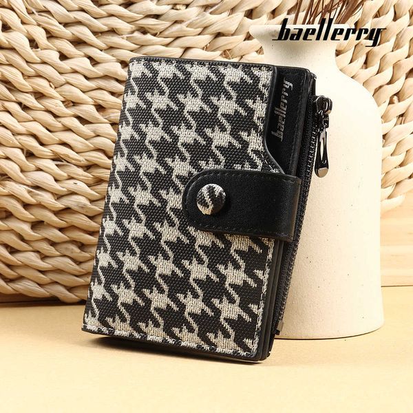 baellery new wallet women's short houndstooth color contrast multi card zipper change bag
baellery new wallet women's short houndstooth color contrast multi card zipper change bag