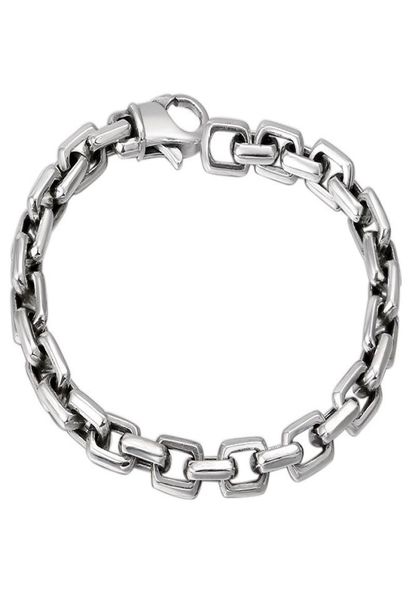 925 sterling silver colour bracelet man high polish curb link chain bracelet for vintage punk rock biker mens jewelry1888557, Black
925 sterling silver colour bracelet man high polish curb link chain bracelet for vintage punk rock biker mens jewelry1888557, Black