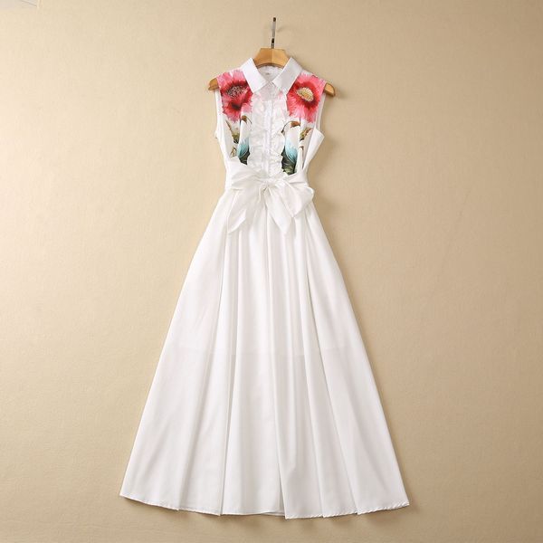 european and american women's clothes 2023 summer new lapel floral print belt sleeveless fashion pleated dress xxl, Black;gray
european and american women's clothes 2023 summer new lapel floral print belt sleeveless fashion pleated dress xxl, Black;gray
