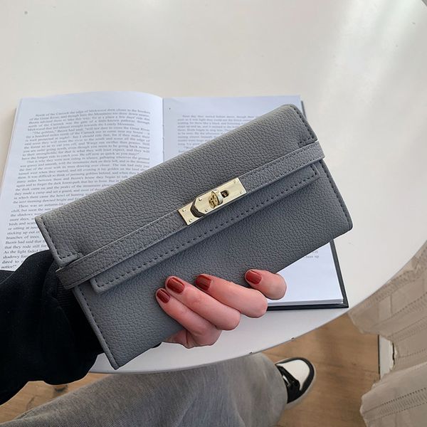 luxury designer wallet solid pu material fashion lychee pattern women handbag zipper lock button dark grid medium length
luxury designer wallet solid pu material fashion lychee pattern women handbag zipper lock button dark grid medium length