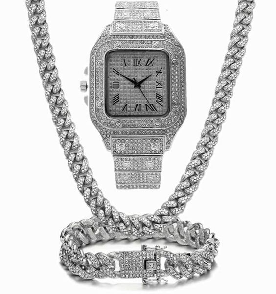 chain chains iced bling out miami cuban link rhinestone watch necklaces bracelet women men jewelry set hip hop choker2746682, Silver
chain chains iced bling out miami cuban link rhinestone watch necklaces bracelet women men jewelry set hip hop choker2746682, Silver