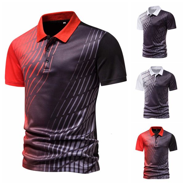 2023 new summer polo neck short sleeve t-shirt printed european sports men's shirt, White;black
2023 new summer polo neck short sleeve t-shirt printed european sports men's shirt, White;black