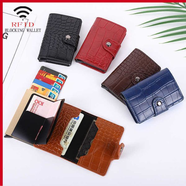 stylish and exquisite small purse new men's card bag rfid automatic pop-up bank holder metal aluminum shell anti magnetic, Brown;gray
stylish and exquisite small purse new men's card bag rfid automatic pop-up bank holder metal aluminum shell anti magnetic, Brown;gray