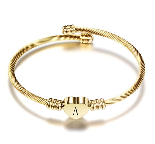 fashion girls gold color stainless steel heart bangle with letter fashion initial alphabet charms bracelets for women 11418535854, Black
fashion girls gold color stainless steel heart bangle with letter fashion initial alphabet charms bracelets for women 11418535854, Black