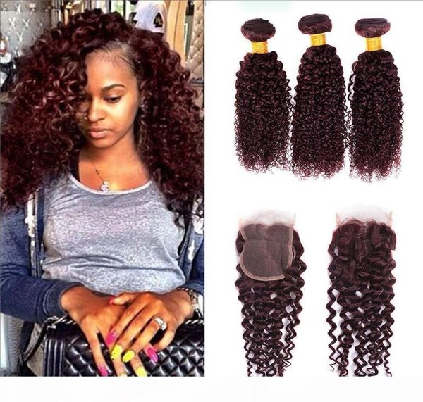 99j burgundy brazilian kinky curly virgin hair with 4x4 closure brazilian human curly hair weave 3 bundle with middle three l6291852, Black;brown
99j burgundy brazilian kinky curly virgin hair with 4x4 closure brazilian human curly hair weave 3 bundle with middle three l6291852, Black;brown