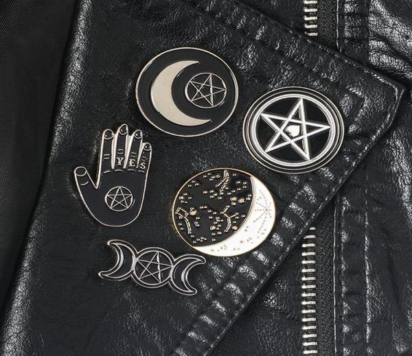 pentagram moon witch triple pins constellation wizard collection brooches witchy goth jewelry lapel pin for wi6901906, Gray
pentagram moon witch triple pins constellation wizard collection brooches witchy goth jewelry lapel pin for wi6901906, Gray