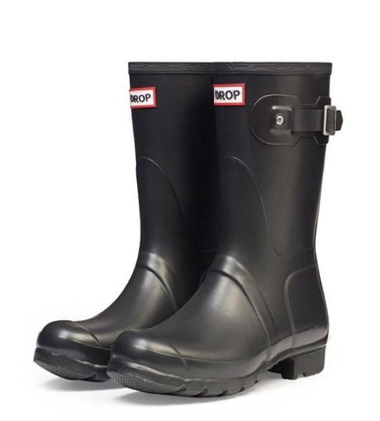 women men rain boots rubber matte gloss medium short rainboots waterproof welly rain boots good quality4582963, Black
women men rain boots rubber matte gloss medium short rainboots waterproof welly rain boots good quality4582963, Black