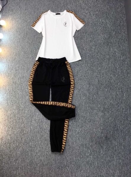 daily leisure womens two piece sets double f letter design cotton round neck short-sleeved t-shirt elastic band pockets slim pant designer p, White
daily leisure womens two piece sets double f letter design cotton round neck short-sleeved t-shirt elastic band pockets slim pant designer p, White