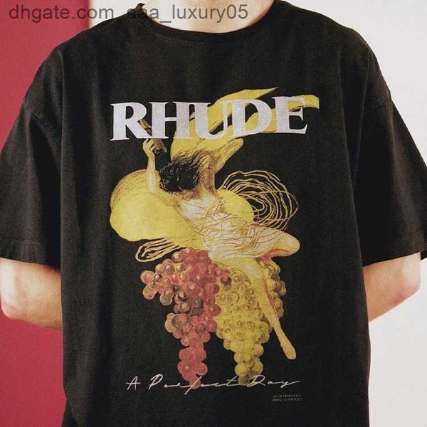 designer fashion clothing tees tshirts high street rhude niche grape women abstract print trendy brand loose american cotton t-shirt men st, White;black
designer fashion clothing tees tshirts high street rhude niche grape women abstract print trendy brand loose american cotton t-shirt men st, White;black