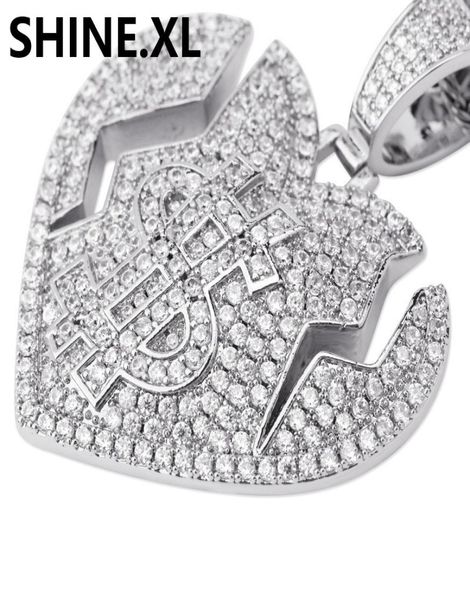 hip hop mens gold chain dollar sign broken heart necklace pendant iced out lab diamond bling jewelry5717048, Silver
hip hop mens gold chain dollar sign broken heart necklace pendant iced out lab diamond bling jewelry5717048, Silver
