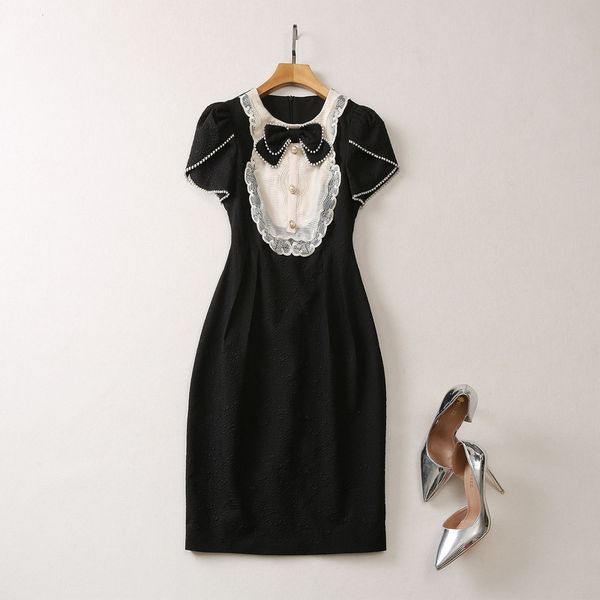european and american women's clothes 2023 summer new pin a bead bow round neck short sleeve fashion black dress xxl, Black;gray
european and american women's clothes 2023 summer new pin a bead bow round neck short sleeve fashion black dress xxl, Black;gray