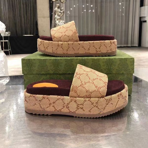 2023 slipper womens fashion embroidered canvas designer slides slip on slippers girls 6cm canvas covered platform sandals with dust bags big, Black
2023 slipper womens fashion embroidered canvas designer slides slip on slippers girls 6cm canvas covered platform sandals with dust bags big, Black
