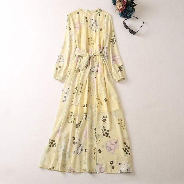 european and american women's clothes 2023 spring new long sleeve round neck yellow star flower print fashion pleated dress xxl, Black;gray
european and american women's clothes 2023 spring new long sleeve round neck yellow star flower print fashion pleated dress xxl, Black;gray