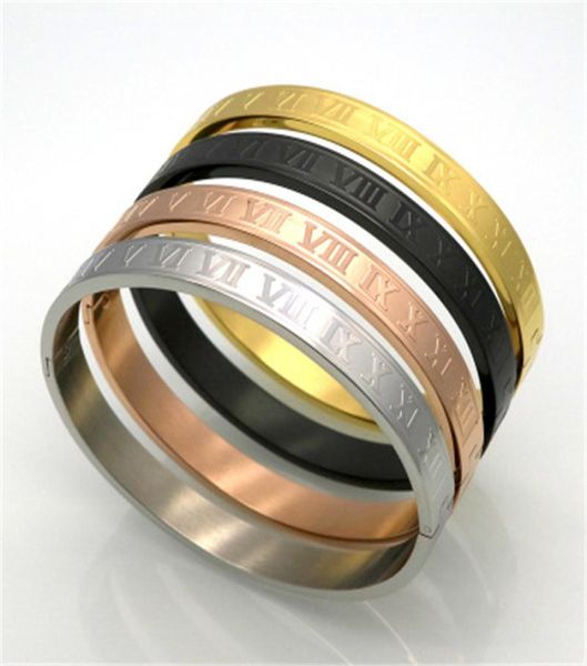 women and men stainless steel rose gold couples bracelet carving roman numeral lover cuff bracelet bangle wedding jewelry d10111577380, Black
women and men stainless steel rose gold couples bracelet carving roman numeral lover cuff bracelet bangle wedding jewelry d10111577380, Black