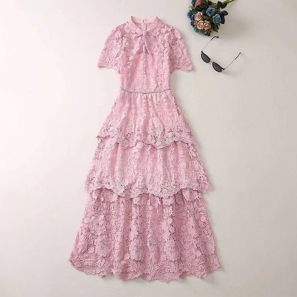 european and american women's clothes 2023 summer new short sleeve stand-up collar fashion pink lace tiered dress xxl, Black;gray
european and american women's clothes 2023 summer new short sleeve stand-up collar fashion pink lace tiered dress xxl, Black;gray