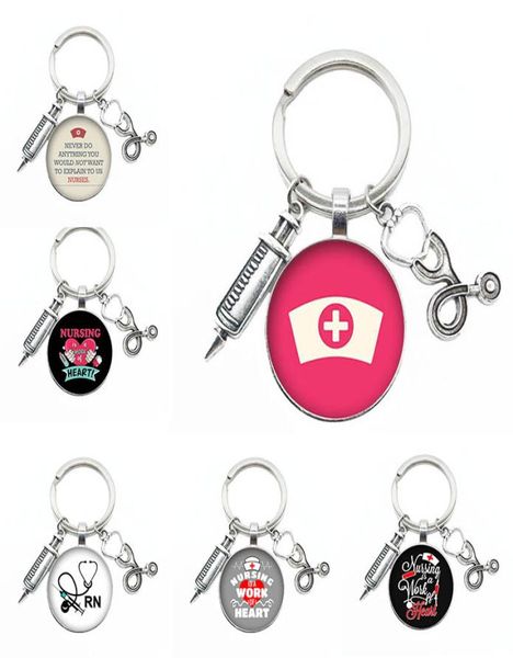 heart pattern nursing keychain medical stethoscope syringe glass pendant keyring nurse doctor medical student key ring gift9138090, Silver
heart pattern nursing keychain medical stethoscope syringe glass pendant keyring nurse doctor medical student key ring gift9138090, Silver