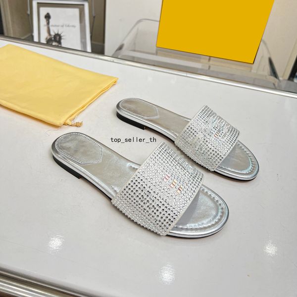 signature slide designer slippers women sier-coloured leather slides summer rhinestone flat mule sandal with box, Black
signature slide designer slippers women sier-coloured leather slides summer rhinestone flat mule sandal with box, Black