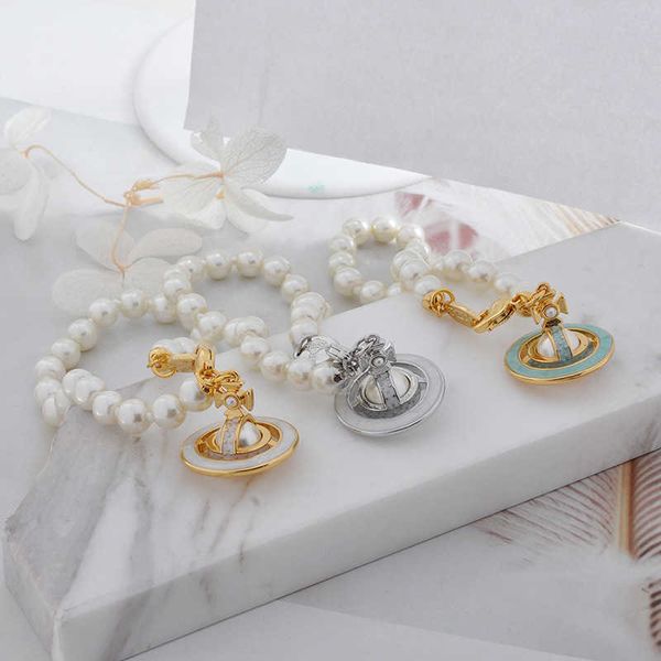high-version western empress vivienne saturn pearl paint bracelet classic punk premium feel versatile, Golden;silver
high-version western empress vivienne saturn pearl paint bracelet classic punk premium feel versatile, Golden;silver