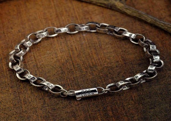 925 sterling silver bracelet biker punk rock chain chrome retro style jewelry for men 5mm width charm bracelets6071466, Golden;silver
925 sterling silver bracelet biker punk rock chain chrome retro style jewelry for men 5mm width charm bracelets6071466, Golden;silver