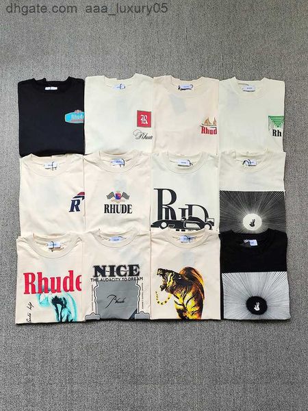 rhude designer t shirt short sleeve tees tshirt high street fashion tee men women summer style slightly oversize, White;black
rhude designer t shirt short sleeve tees tshirt high street fashion tee men women summer style slightly oversize, White;black