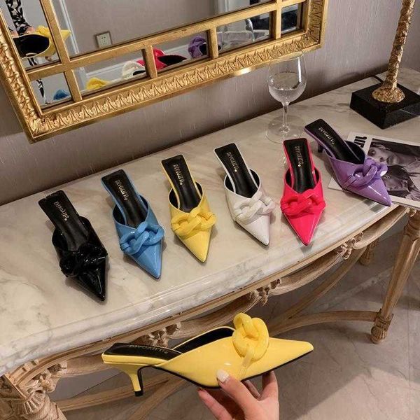 sandals cool slippers for summer women in 2023 new candy colored pointed buckle thin heel high wrapped toe, Black
sandals cool slippers for summer women in 2023 new candy colored pointed buckle thin heel high wrapped toe, Black