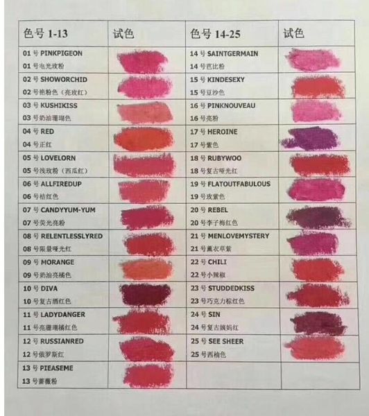 matte m lipstick makeup luster retro lipsticks frost 3g 25 colors with english name have black box3144337
matte m lipstick makeup luster retro lipsticks frost 3g 25 colors with english name have black box3144337
