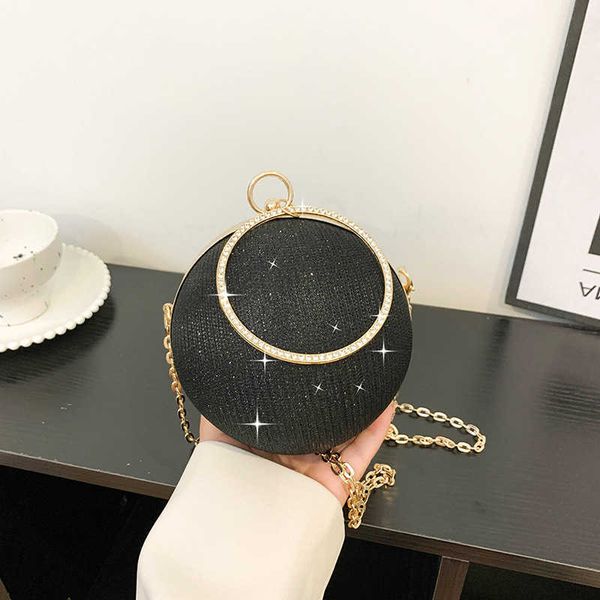 new round ball handheld bag women's diamond embedding dinner bag diagonal cross chain fashion small round bag
new round ball handheld bag women's diamond embedding dinner bag diagonal cross chain fashion small round bag