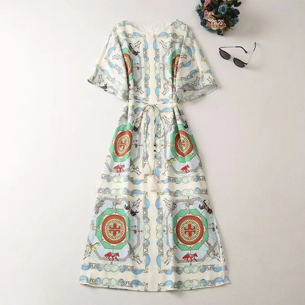 european and american women's clothes 2023 summer new five-point sleeve round neck fashion palace print lace-up dress xxl, Black;gray
european and american women's clothes 2023 summer new five-point sleeve round neck fashion palace print lace-up dress xxl, Black;gray
