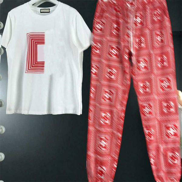 womens two piece pants letters geometric pattern short-sleeved sports t-shirt patchwork pattern elastic band slim straight pant high-quality, White
womens two piece pants letters geometric pattern short-sleeved sports t-shirt patchwork pattern elastic band slim straight pant high-quality, White