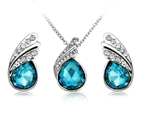 crystal water drop necklace earring jewelrys set lady silver plated jewelry giftdark blue pendant beautiful purple earrings9439489
crystal water drop necklace earring jewelrys set lady silver plated jewelry giftdark blue pendant beautiful purple earrings9439489