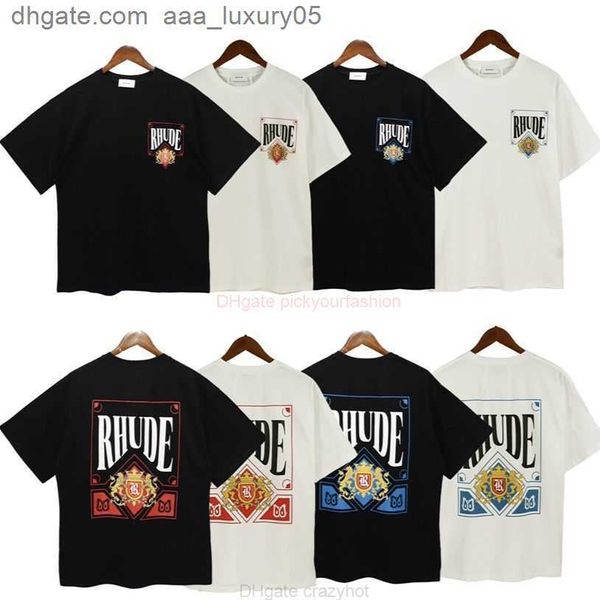 designer fashion clothing tees tshirt rhude new american niche trendy mens womens round neck short sleeved poker card printed high street lo, White;black
designer fashion clothing tees tshirt rhude new american niche trendy mens womens round neck short sleeved poker card printed high street lo, White;black
