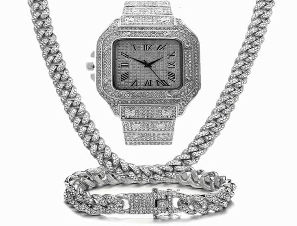 chain chains iced bling out miami cuban link rhinestone watch necklaces bracelet women men jewelry set hip hop choker7396828, Silver
chain chains iced bling out miami cuban link rhinestone watch necklaces bracelet women men jewelry set hip hop choker7396828, Silver