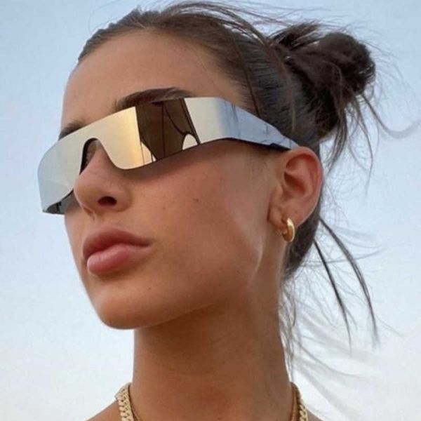 future sense of technology cyberpunk frameless integrated sunglasses trendy men's and women's riding sunglasses, White;black
future sense of technology cyberpunk frameless integrated sunglasses trendy men's and women's riding sunglasses, White;black
