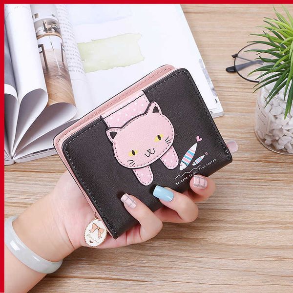 stylish and exquisite small purse 2023 wallet women's short cute zipper cartoon cat student printed zero bag, Red;black
stylish and exquisite small purse 2023 wallet women's short cute zipper cartoon cat student printed zero bag, Red;black