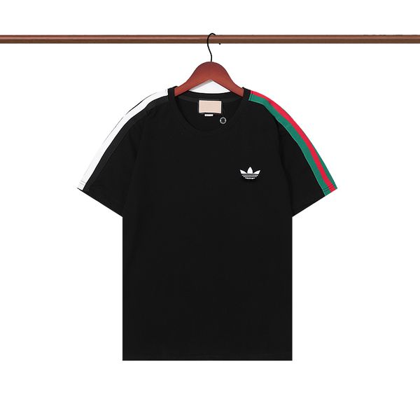 new designer 2023 men's t-shirt round neck short sleeve dress casual cotton women's shirt embroidery print pattern couple costume, White;black
new designer 2023 men's t-shirt round neck short sleeve dress casual cotton women's shirt embroidery print pattern couple costume, White;black