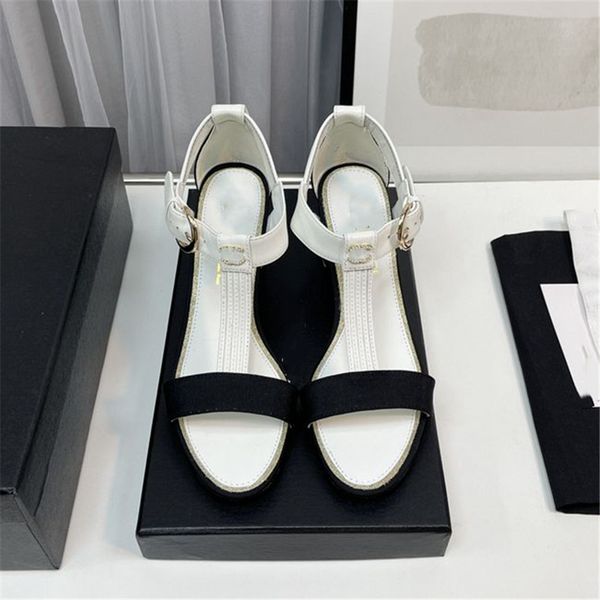 fashion sandals luxury design 2023 channel women's high heels business work leather canvas casual student sandals 011-09, Black
fashion sandals luxury design 2023 channel women's high heels business work leather canvas casual student sandals 011-09, Black