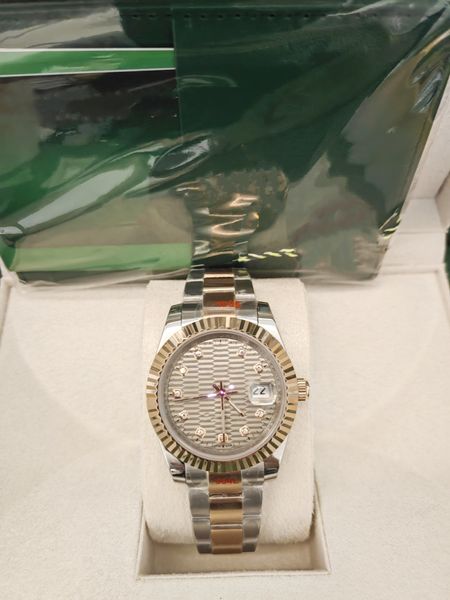 with original box fashion men's watch 41mm datejust automatic mechanical movement men's watches rose gold dial stainless steel str, Slivery;brown
with original box fashion men's watch 41mm datejust automatic mechanical movement men's watches rose gold dial stainless steel str, Slivery;brown