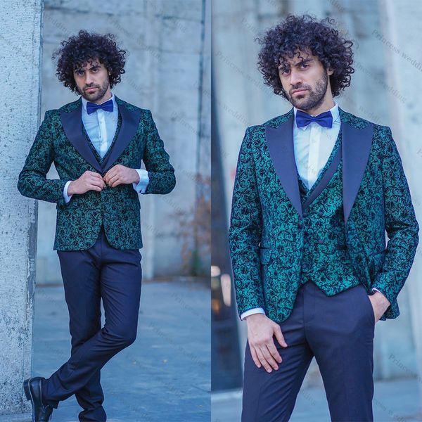 men wedding suits groom slim fit bridegroom for groomsmen tuxedos floral pattern formal business outfits party 3 pieces, Black;gray
men wedding suits groom slim fit bridegroom for groomsmen tuxedos floral pattern formal business outfits party 3 pieces, Black;gray