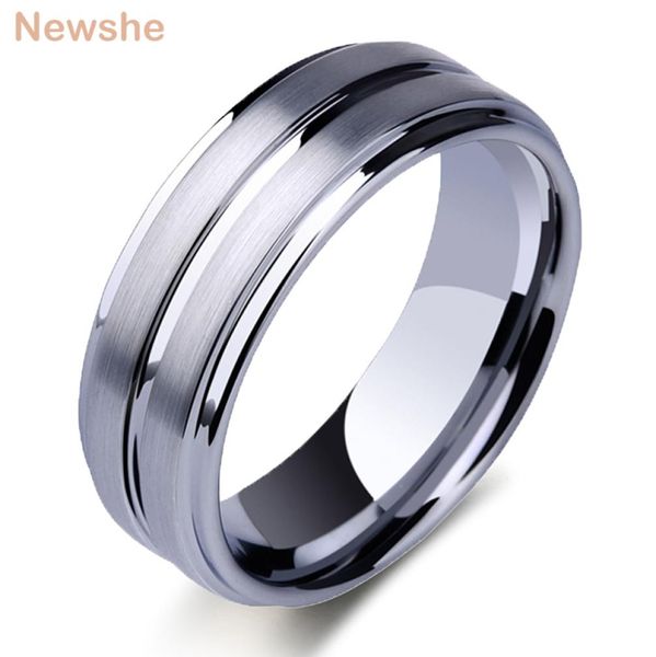 newshe tungsten carbide rings for men groove ring 8mm mens wedding band charm jewelry gift size 813 trx061 2103102051458, Silver
newshe tungsten carbide rings for men groove ring 8mm mens wedding band charm jewelry gift size 813 trx061 2103102051458, Silver